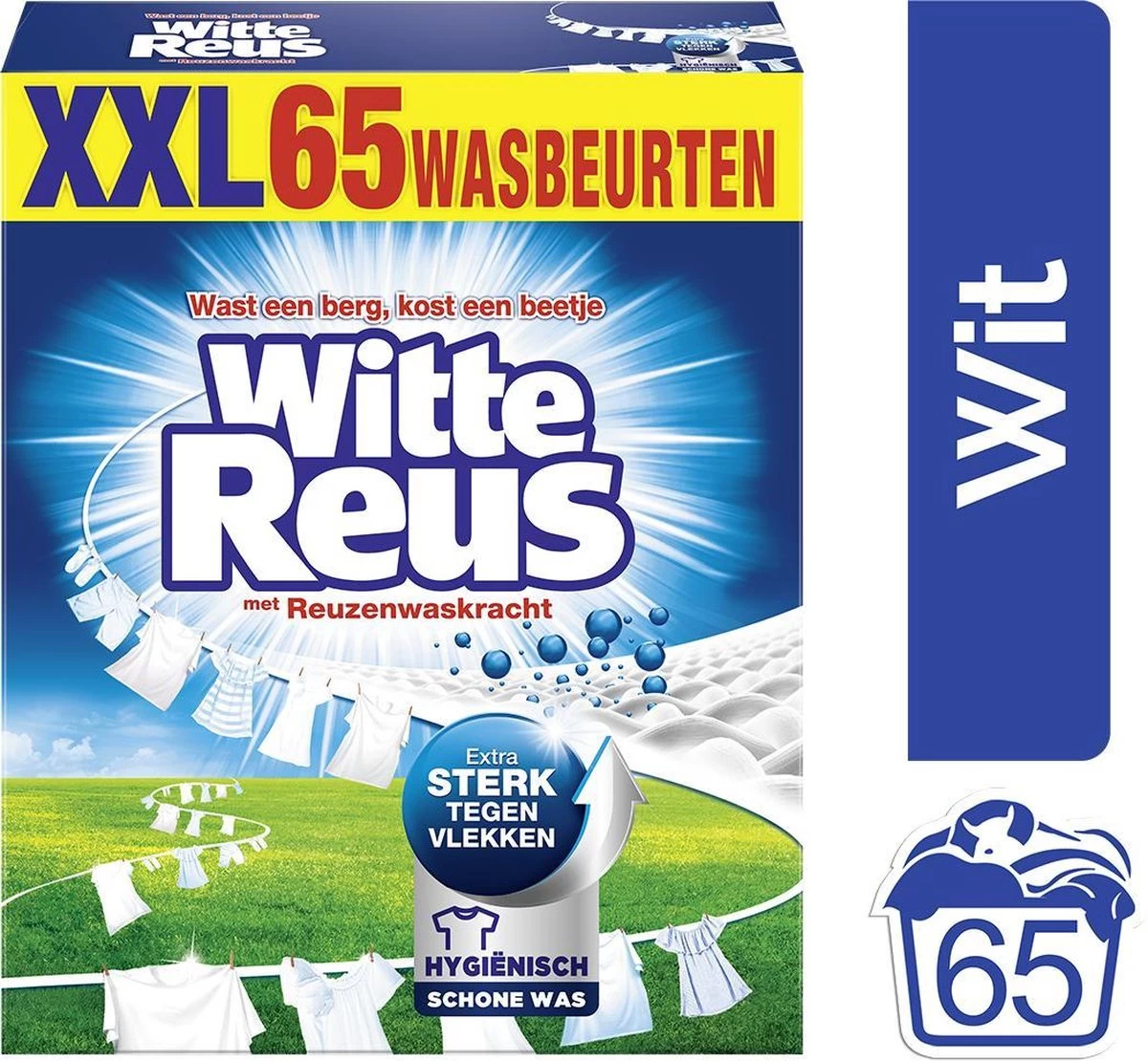 Witte Reus Waspoeder - Kwartaalverpakking - 65 Wasbeurten 6 Witte Reus Waspoeder - Kwartaalverpakking - 65 Wasbeurten - Afbeelding 4