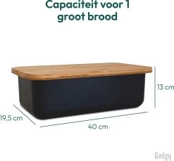 Gadgy Broodtrommel Met Bamboe Deksel – Brooddoos Met Snijplank - 36x19.5x11.5 Cm- Zwart 17 Gadgy Broodtrommel Met Bamboe Deksel – Brooddoos Met Snijplank - 36x19.5x11.5 Cm- Zwart -Schoonmaakmiddelen 1200x1111 1