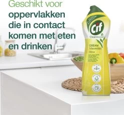 Cif CleanBoost Cream Citroen Schuurmiddel - 8 X 750 Ml - Voordeelverpakking -Schoonmaakmiddelen 1200x1118 1
