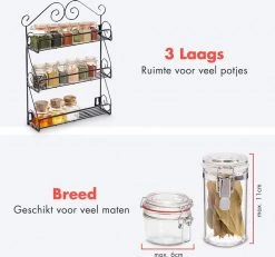 KitchenBrothers Kruidenrek - Staand En Ophangbaar - Voor 21 Potjes - 3 Laags - Metaal 12 KitchenBrothers Kruidenrek - Staand En Ophangbaar - Voor 21 Potjes - 3 Laags - Metaal -Schoonmaakmiddelen 1200x1122 4
