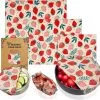 Bijenwas Wraps (Bijenwas Doek) - "rode Aardbei" Set Van 3 - 1S, 1M, 1L - Beeswax Wraps - Herbruikbaar Boterhamzakje - Bee Wrap - Beewax - Bijenwasdoek - Zero Waste - Duurzaam Cadeau -Schoonmaakmiddelen 1200x1122 6