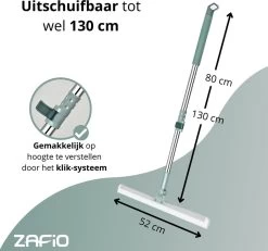 Zafio Vloertrekker Met Steel Vloerwisser Watertrekker Badkamer Douche - 80 / 130 Cm - Uitschuifbaar 12 Zafio Vloertrekker Met Steel Vloerwisser Watertrekker Badkamer Douche - 80 / 130 Cm - Uitschuifbaar -Schoonmaakmiddelen 1200x1123 1