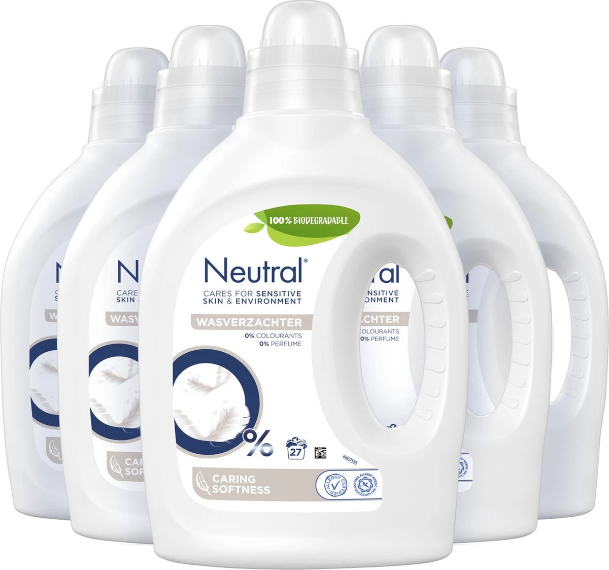 Neutral Parfumvrij Wasverzachter - 5 X 27 Wasbeurten - Voordeelverpakking 4 Neutral Parfumvrij Wasverzachter - 5 X 27 Wasbeurten - Voordeelverpakking - Afbeelding 2