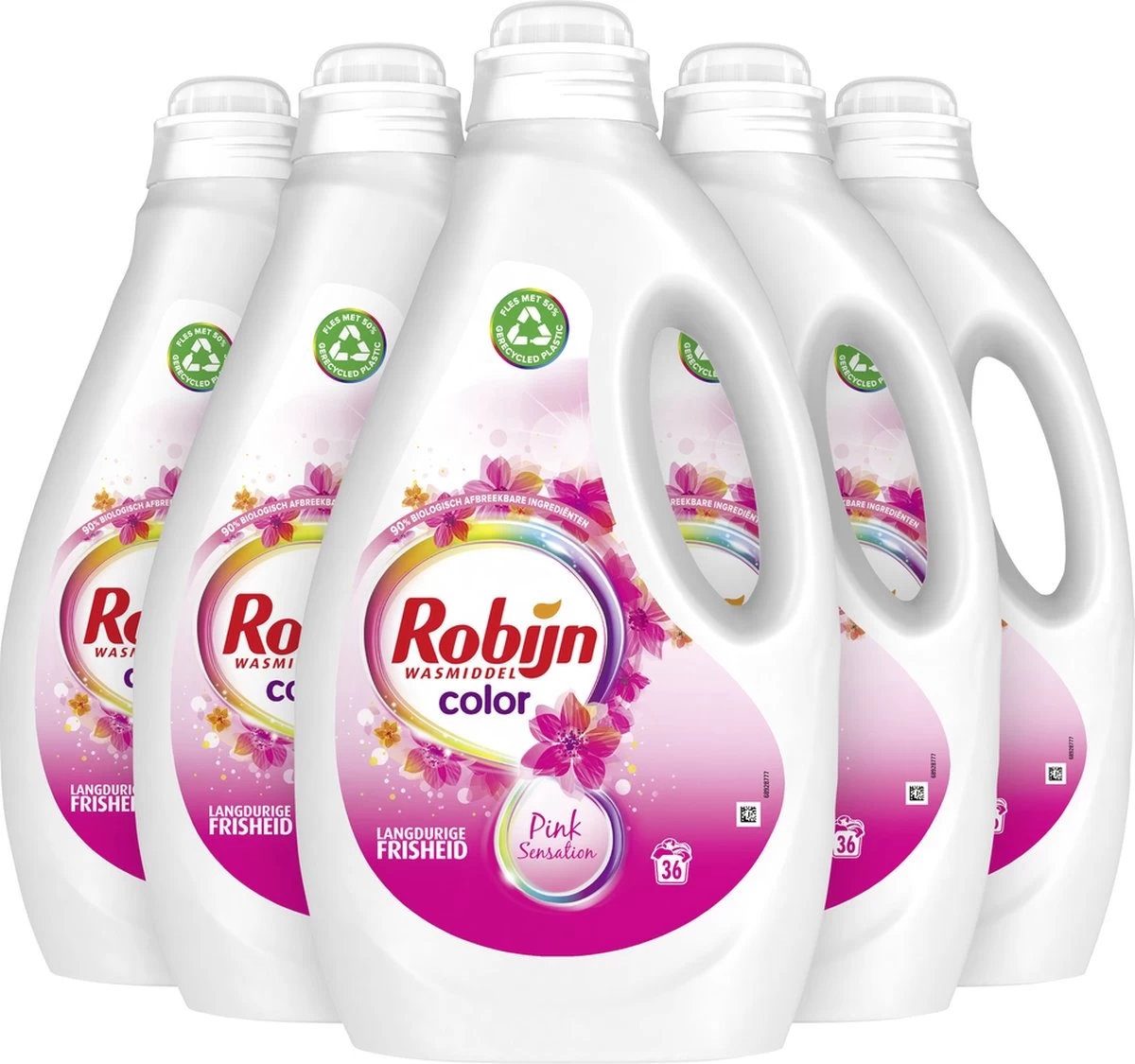 Robijn Color Pink Sensation Vloeibaar Wasmiddel - 5 X 36 Wasbeurten - Voordeelverpakking 4 Robijn Color Pink Sensation Vloeibaar Wasmiddel - 5 X 36 Wasbeurten - Voordeelverpakking - Afbeelding 2