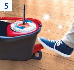 Vileda TURBO 3in1 Mop Met Zwenkkop + Pedaalemmer -Schoonmaakmiddelen 1200x1134