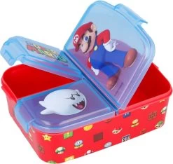 Mickey Mouse Super Mario Broodtrommel 3 Vakjes - 18x13 Cm - Brooddoos - Lunchbox -Schoonmaakmiddelen 1200x1136 3