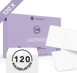 Cosmeau Wasstrips 120 Wasbeurten Lavendel Wasmiddel Wasvellen Wasdoekjes Detergent Sheets Eco Laundry Strips - Plasticvrij Biologisch Eco