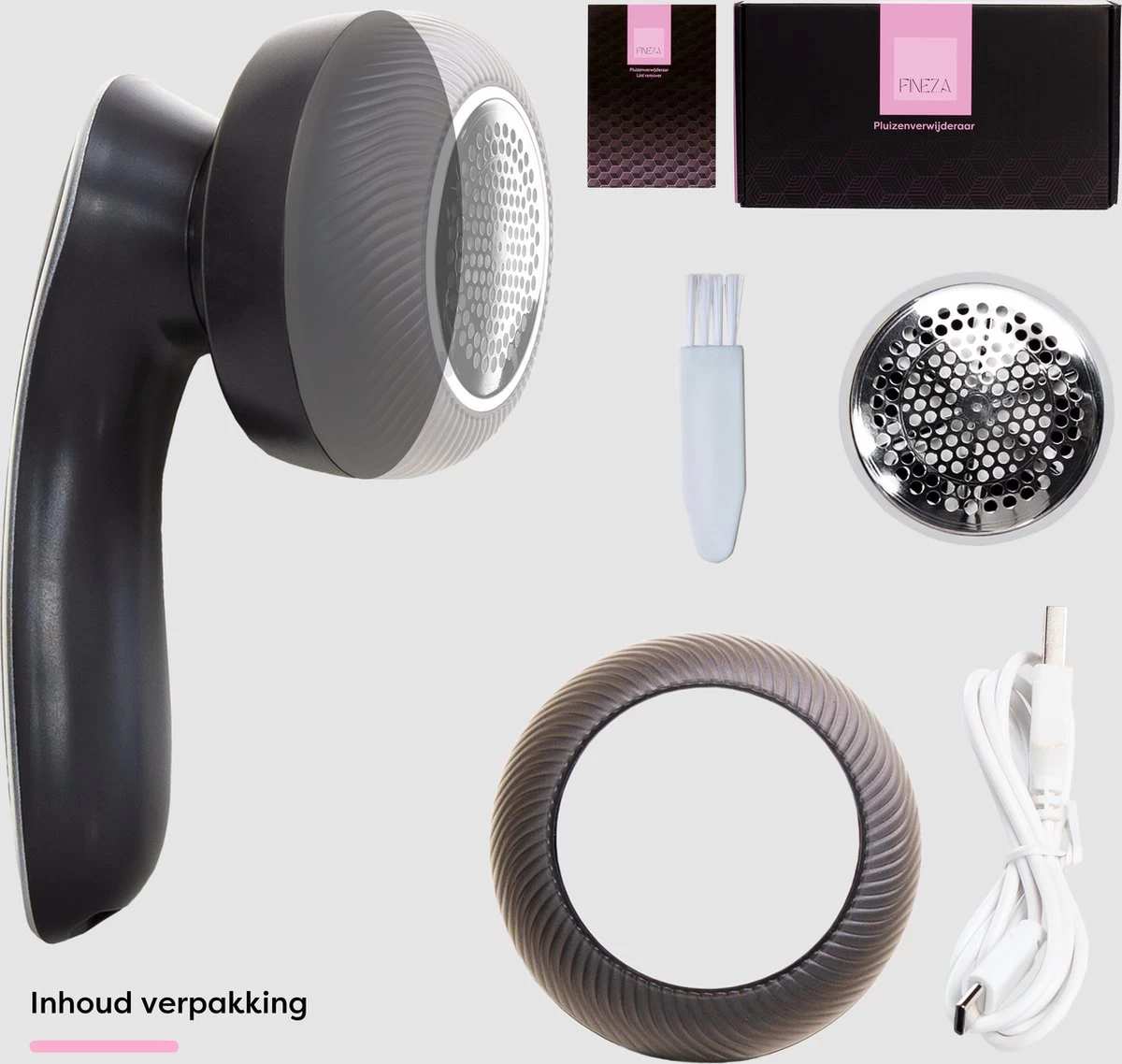 Fineza Pluizenverwijderaar – Electrisch – Ontpluizer – Ontpiller – Draadloos – Antraciet 7 Fineza Pluizenverwijderaar – Electrisch – Ontpluizer – Ontpiller – Draadloos – Antraciet - Afbeelding 5