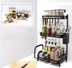 Sens Design Kruidenrek Staand – Keukenrek Voor Kruidenpotjes - Zwart -Schoonmaakmiddelen 1200x1139 7