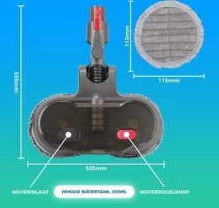 Elektrische Mop Dweil Voor Dyson Steelstofzuiger - Dweilsysteem Voor V7 / V8 / V10 / V11 Series - Vloerwisser - Vloermop 15 Elektrische Mop Dweil Voor Dyson Steelstofzuiger - Dweilsysteem Voor V7 / V8 / V10 / V11 Series - Vloerwisser - Vloermop -Schoonmaakmiddelen 1200x1141 3