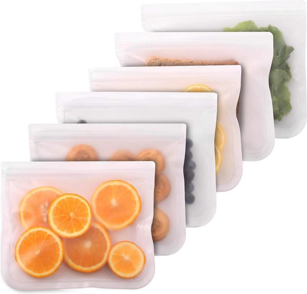 Herbruikbare Vershoudzakken Voor Diepvries, Koelkast En Vriezer – Set Van 2 Stuks - Formaat GROOT - 1000 ML Per Stuk - 19 X 22 Cm - Luchtdicht, Lekvrij En EXTRA STERK - Bewaarzakjes / Boterhamzakje - BPA Vrij 3 Herbruikbare Vershoudzakken Voor Diepvries, Koelkast En Vriezer – Set Van 2 Stuks - Formaat GROOT - 1000 ML Per Stuk - 19 X 22 Cm - Luchtdicht, Lekvrij En EXTRA STERK - Bewaarzakjes / Boterhamzakje - BPA Vrij