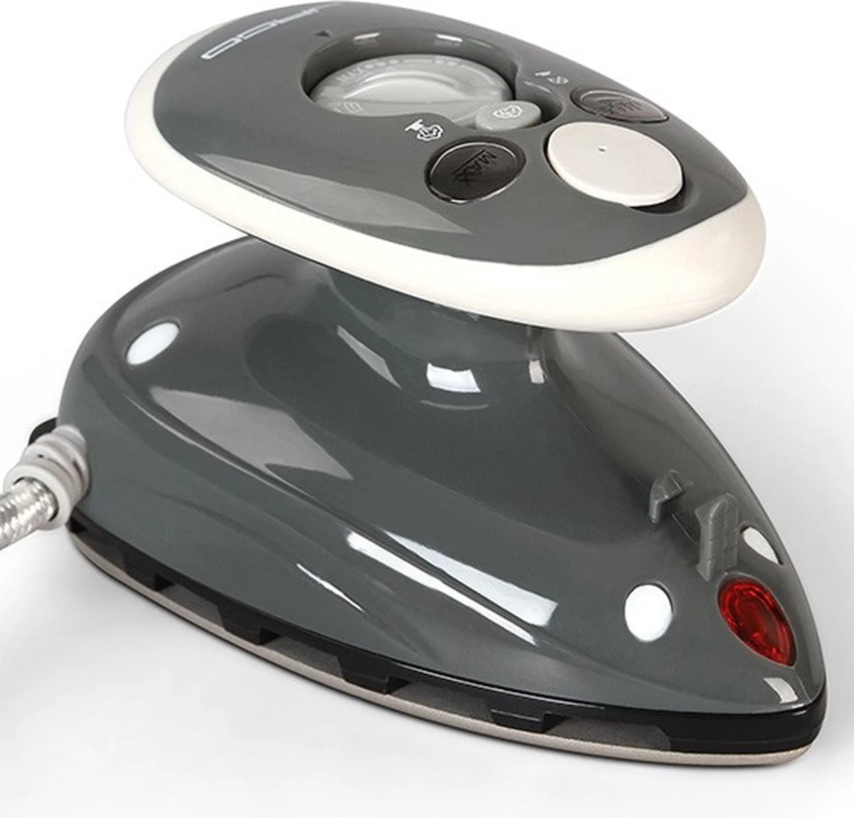 Jago - Mini Strijkijzer - Reisstrijkijzer - Stoomstrijkijzer - Droog En Stoom Strijken - Strijkijzer Met Stoomgenerator - Grijs 14 Jago - Mini Strijkijzer - Reisstrijkijzer - Stoomstrijkijzer - Droog En Stoom Strijken - Strijkijzer Met Stoomgenerator - Grijs - Afbeelding 12