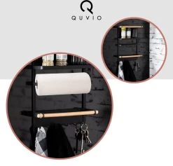 QUVIO Keukenrekje Van Metaal Magnetisch - Kruidenrek - Keuken Opbergrek Voor Kruiden, Handdoeken En Opscheplepels - Zwart 14 QUVIO Keukenrekje Van Metaal Magnetisch - Kruidenrek - Keuken Opbergrek Voor Kruiden, Handdoeken En Opscheplepels - Zwart -Schoonmaakmiddelen 1200x1150 3