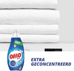 Omo Klein & Krachtig Wit Vloeibaar Wasmiddel - 8 X 20 Wasbeurten - Voordeelverpakking -Schoonmaakmiddelen 1200x1151 1