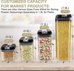 IGOODS - Voorraadpotten - Voorraaddozen- Voorraadboxen 7 Stuks - Met Zwarte Deksel 9 IGOODS - Voorraadpotten - Voorraaddozen- Voorraadboxen 7 Stuks - Met Zwarte Deksel -Schoonmaakmiddelen 1200x1153