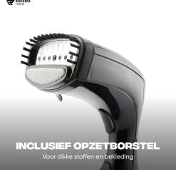 Kledingstomer - Handstomer - Stoomreiniger - Stomer - Inclusief Opzetborstel En Maatbeker - Groot Waterreservoir (300 Ml) - Snel Opgewarmd (30 Sec) - 3 Standen - 1500W - Merk: Rockerz Home - Kleur: Zwart -Schoonmaakmiddelen 1200x1158 19