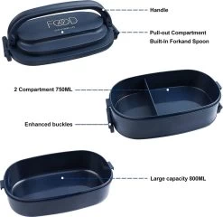 OITUGG Lunchbox Volwassenen: 2-laags Bento Box 1550 Ml Voor Mannen Vrouw - 3-vaks Lunchbox Met Bestek - BPA-vrije Plastic Lunchbox Geschikt Voor Kantoorschool - Magnetronbestendig Vaatwasmachinebestendig (blauw) 13 OITUGG Lunchbox Volwassenen: 2-laags Bento Box 1550 Ml Voor Mannen Vrouw - 3-vaks Lunchbox Met Bestek - BPA-vrije Plastic Lunchbox Geschikt Voor Kantoorschool - Magnetronbestendig Vaatwasmachinebestendig (blauw) -Schoonmaakmiddelen 1200x1167 7