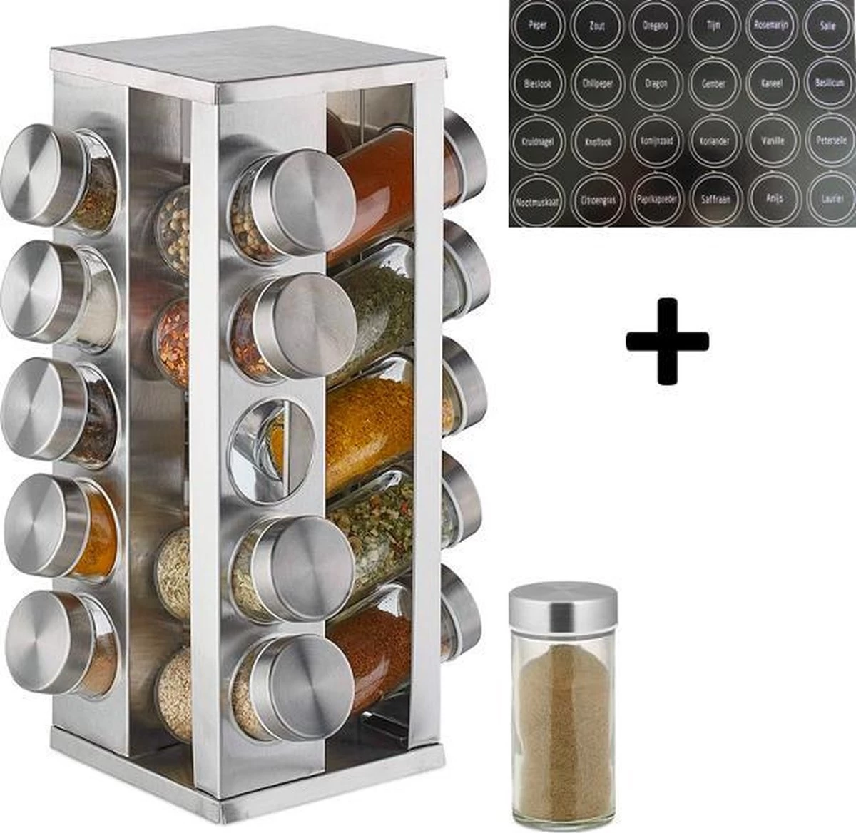 Pleasantwork Kruidenrek - Staand - Draaibaar - 20 Potjes 3 Pleasantwork Kruidenrek - Staand - Draaibaar - 20 Potjes