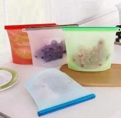 Siliconen Vershoudzakken | Bewaarzakken | Diepvrieszakken | Herbruikbaar | Lekvrij | Set 4-Stuks 1000ml | Vries & Hitte Bestendig | 4 Kleuren -Schoonmaakmiddelen 1200x1168 7