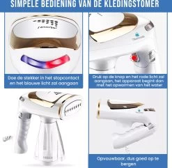 TibaGoods Luxe Kledingstomer - Handstomer - Ontkreuker - Stoomreiniger - Warmt Snel Op - Inclusief 2 Opzetborstels - 1600w - 250ml -Schoonmaakmiddelen 1200x1171 6