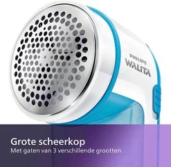 PHILIPS - GC026/00 - Pluizentondeuse - Ontpiller - Pluizenverwijderaar - Ontpluizer - Incl. Batterijen - Lichtblauw - Lichtroze -Schoonmaakmiddelen 1200x1173 5