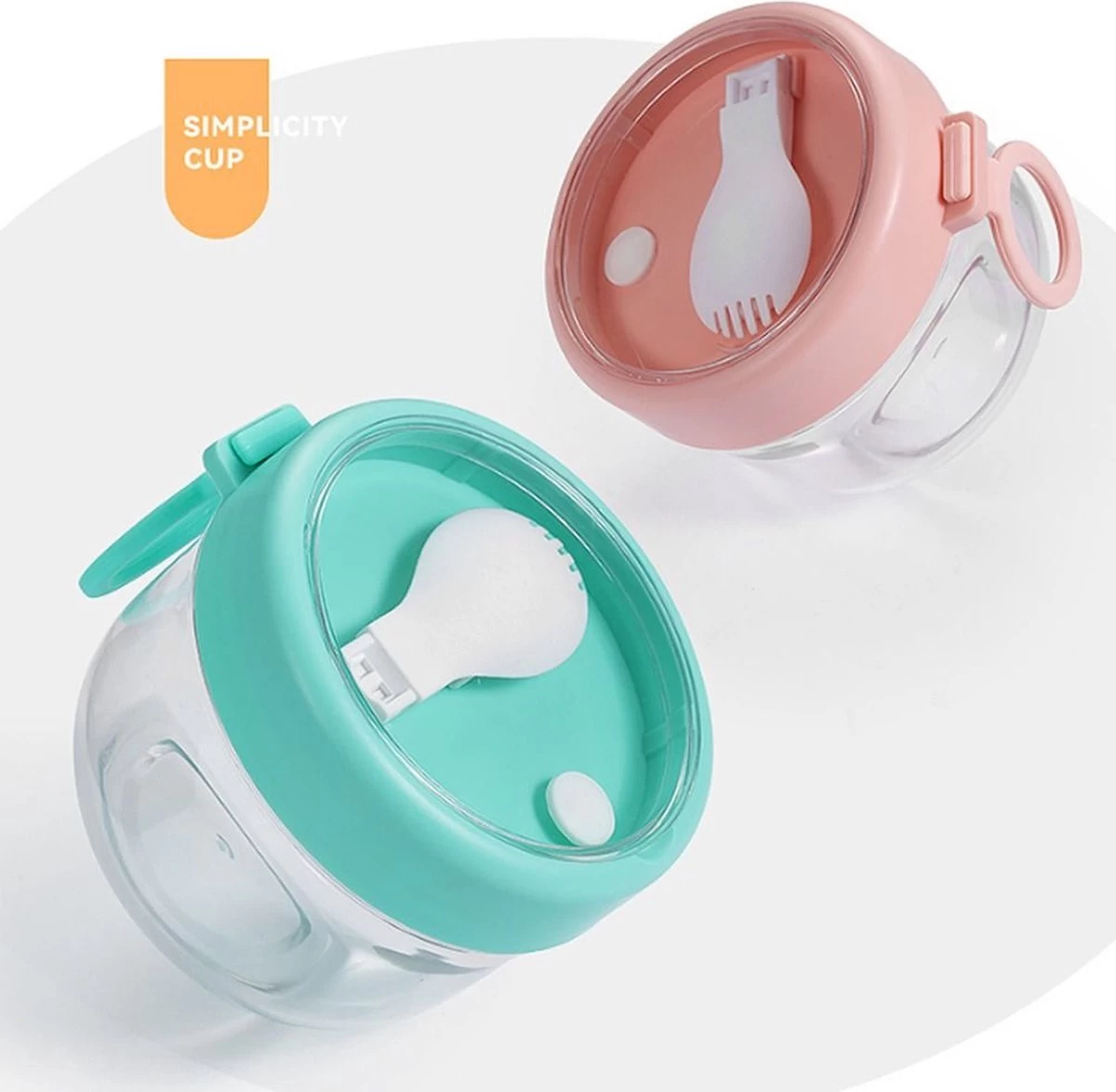 Deluqse Overnight Oats Potjes - Overnights Oats Beker - Set Van 3 - Oats Potjes - Overnight Oats Jar - Muesli Beker - Havermout Potjes 4 Deluqse Overnight Oats Potjes - Overnights Oats Beker - Set Van 3 - Oats Potjes - Overnight Oats Jar - Muesli Beker - Havermout Potjes - Afbeelding 2