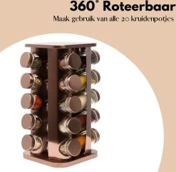 Pazzo Goods - Kruidenrek Staand - Kruidenrek Met Potjes - Rose Goud - RVS - Kruidenrek Draaibaar - 20 Kruidenpotjes - Inclusief Stickers & Stift - Kruiden Carrousel 20 Pazzo Goods - Kruidenrek Staand - Kruidenrek Met Potjes - Rose Goud - RVS - Kruidenrek Draaibaar - 20 Kruidenpotjes - Inclusief Stickers & Stift - Kruiden Carrousel -Schoonmaakmiddelen 1200x1175 5