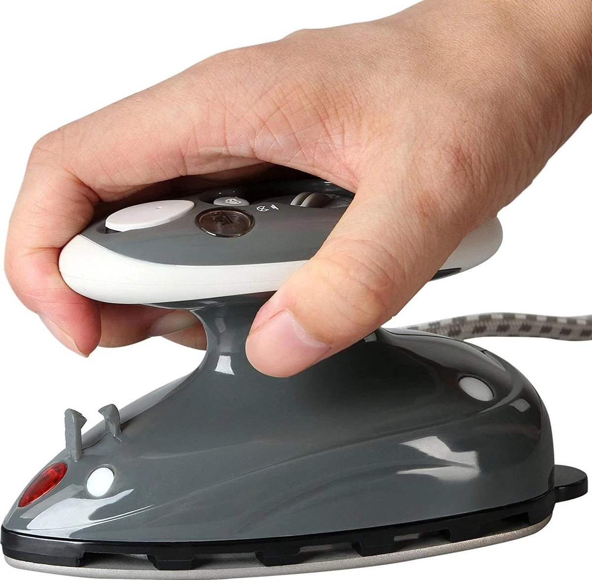 Jago - Mini Strijkijzer - Reisstrijkijzer - Stoomstrijkijzer - Droog En Stoom Strijken - Strijkijzer Met Stoomgenerator - Grijs 7 Jago - Mini Strijkijzer - Reisstrijkijzer - Stoomstrijkijzer - Droog En Stoom Strijken - Strijkijzer Met Stoomgenerator - Grijs - Afbeelding 5