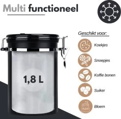 VAIVE Koffieblik - Koffiebus - Koffieblikbewaarblik - Bewaarbus Koffie - Voorraadpotten - Voorraadbussen - Voorraadbus -1.8L 11 VAIVE Koffieblik - Koffiebus - Koffieblikbewaarblik - Bewaarbus Koffie - Voorraadpotten - Voorraadbussen - Voorraadbus -1.8L -Schoonmaakmiddelen 1200x1179 3