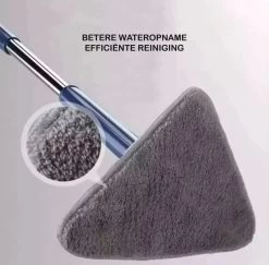 Premium Driehoekige Dweil Met Wringer - Verstelbaar En 360 Graden Draaibaar – Dweilsysteem Incl. 3 Microvezel Doeken -Schoonmaakmiddelen 1200x1180