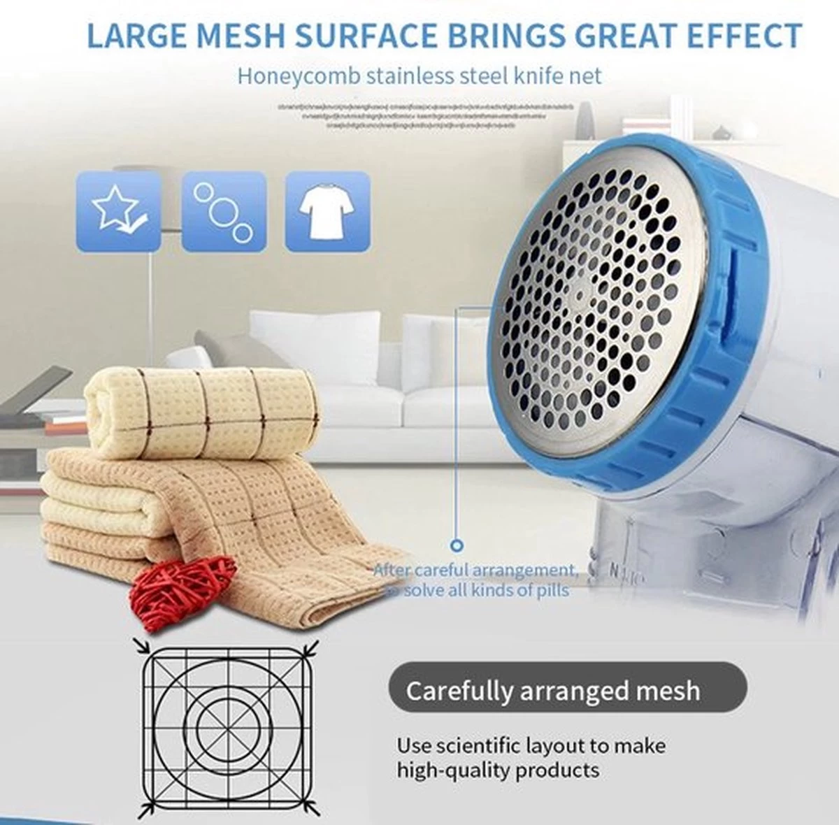 Professionele Oplaadbare Pluizen Verwijderaar - Lint/Fuzz Remover 4 Professionele Oplaadbare Pluizen Verwijderaar - Lint/Fuzz Remover - Afbeelding 2