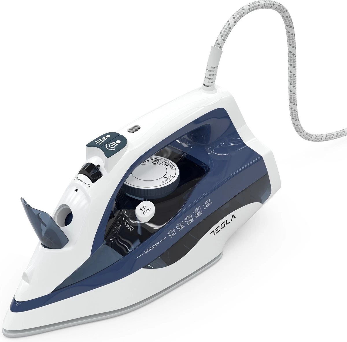 Tesla IR301BL - Stoomstrijkijzer - 2600Watt - 400ML Watercapaciteit - Blauw / Wit 5 Tesla IR301BL - Stoomstrijkijzer - 2600Watt - 400ML Watercapaciteit - Blauw / Wit - Afbeelding 3