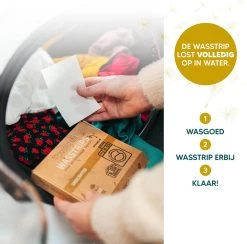 Wasmiddeldoekjes - Ongeparfumeerd Wasstrips 128 Wasbeurten – Wasmiddel Wasdoekjes - Natuurlijke Wasverzachter – Vegan – Zero Waste -Schoonmaakmiddelen 1200x1187 1