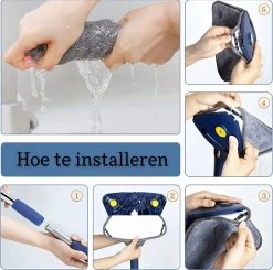 Premium Driehoekige Dweil Met Wringer - Verstelbaar En 360 Graden Draaibaar – Dweilsysteem Incl. 3 Microvezel Doeken -Schoonmaakmiddelen 1200x1188