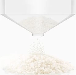 Merkloos TDR-Japans Rijst/Granen Container/Dispenser/ Opbergdoos - 6KG Inhoud - Wit -Schoonmaakmiddelen 1200x1192 8