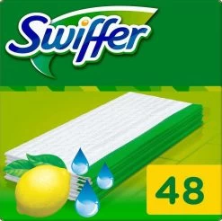 Swiffer Wet Doekjes – Vochtige Vloerdoekjes Met Frisse Citroen – 2x24 Natte Vloerdoekjes Duopack