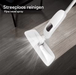W&Z® Spray Mop - Schoonmaak Dweilsysteem - Vloerwisser Met Spray Functie - Vloertrekker Met Steel - Vloerreiniger - Wit -Schoonmaakmiddelen 1200x1196 2