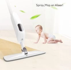 W&Z® Spray Mop - Schoonmaak Dweilsysteem - Vloerwisser Met Spray Functie - Vloertrekker Met Steel - Vloerreiniger - Wit -Schoonmaakmiddelen 1200x1197 4