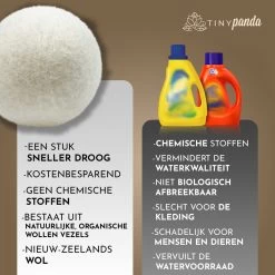 Merkloos Droger Ballen XL 8 Stuks – Zero Waste Dryer Balls - Duurzaam – Wasverzachter – Herbruikbare Drogerballen – Droogt De Was Sneller – Tiny Panda -Schoonmaakmiddelen 1200x1199 35