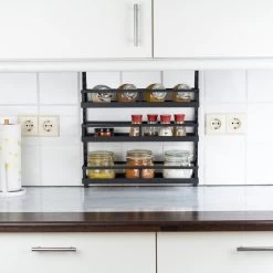 Soome Viljo - Kruidenrek Ophangbaar - Keukenrek - Wandrek - Keuken Organizer - 5 Laags - Verstelbaar - Staal - Zwart - H85xB42.5cm 19 Soome Viljo - Kruidenrek Ophangbaar - Keukenrek - Wandrek - Keuken Organizer - 5 Laags - Verstelbaar - Staal - Zwart - H85xB42.5cm -Schoonmaakmiddelen 1200x1199 40