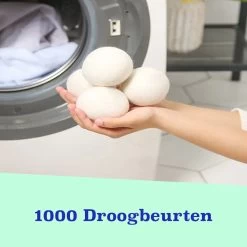 Casa Calma Drogerballen (6 Stuks) - Inclusief Opbergzakje - 100% Natuurlijk Schapenwol - Droger Ballen - Zero Waste Wasverzachter Bollen - Energiebesparend Drogen Met Droogbollen - Dryer Balls - Diervriendelijk & Milieuvriendelijk - Energie Besparen -Schoonmaakmiddelen 1200x1200 1021