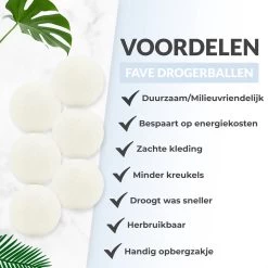 FAVE Drogerballen XL - 6 Stuks - Inclusief Opbergzakje - Wasbol - Wasballen - Doseerbol - Droogballen - Duurzaam 13 FAVE Drogerballen XL - 6 Stuks - Inclusief Opbergzakje - Wasbol - Wasballen - Doseerbol - Droogballen - Duurzaam -Schoonmaakmiddelen 1200x1200 1025