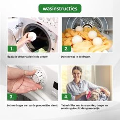 Droger Ballen Wol - Wasdroger Herbruikbare Wollen Droger Ballen - Droogballen Voor Snellere Droogtijd- Set 6 Stuks - Swilix -Schoonmaakmiddelen 1200x1200 1036
