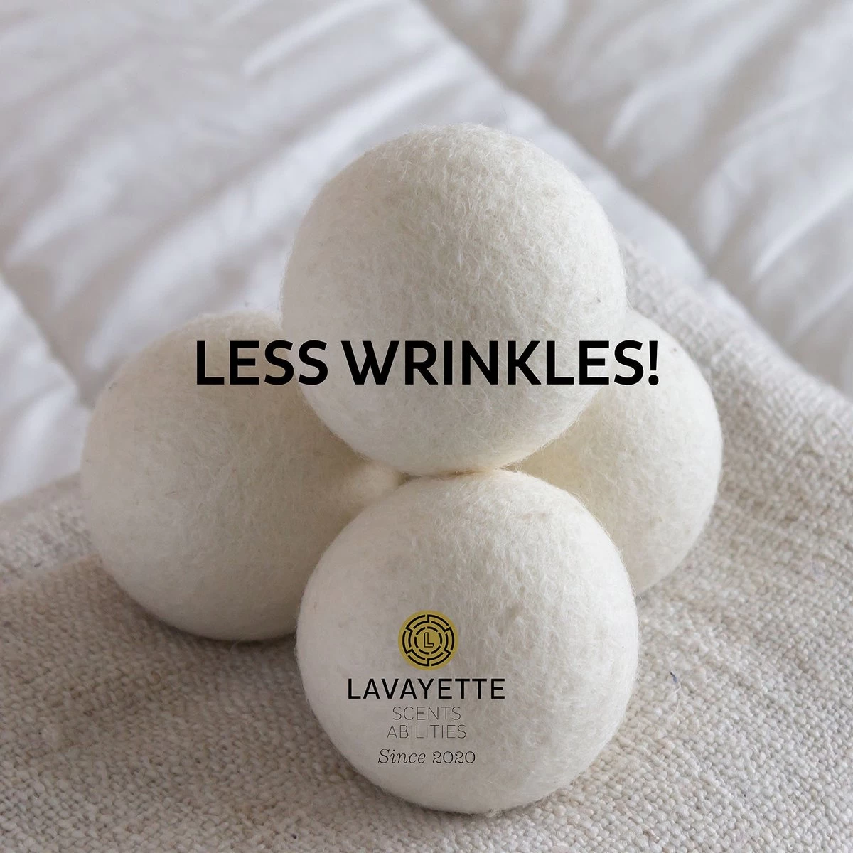 Lavayette XL Drogerballen Met 25ml Wasparfum - WasdrogerBallen – Droogballen – Wasbol – 100% Nieuw-Zeelands Schapenwol – Milieu- En Diervriendelijk – 6 Stuks 6 Lavayette XL Drogerballen Met 25ml Wasparfum - WasdrogerBallen – Droogballen – Wasbol – 100% Nieuw-Zeelands Schapenwol – Milieu- En Diervriendelijk – 6 Stuks - Afbeelding 4