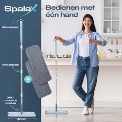 Spalax Vloerwisser - Dweil - Mop Set - Badkamer - Dweilsysteem - Dweilset - Vloerreiniger -Schoonmaakmiddelen 1200x1200 140