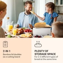 Oklahoma Broodtrommel Metaal 35,5x15,5x23 Cm Bamboe Deksel Snijplank -Schoonmaakmiddelen 1200x1200 1415