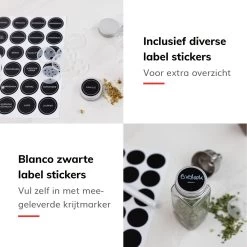 Deleca Kruidenrek Organizer Met 24 Kruidenpotjes - Vierkant - Strooideksel & Labels - Ophangbaar Of Staand - Industrieel / Zwart -Schoonmaakmiddelen 1200x1200 1427