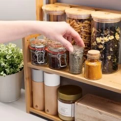 Navaris Keukenrek Met 3 Planken - Verstelbaar Kruidenrek Van Bamboe - Staand - Stevige Constructie - Natuurlijk Bamboehout - Waterafstotend 19 Navaris Keukenrek Met 3 Planken - Verstelbaar Kruidenrek Van Bamboe - Staand - Stevige Constructie - Natuurlijk Bamboehout - Waterafstotend -Schoonmaakmiddelen 1200x1200 1459