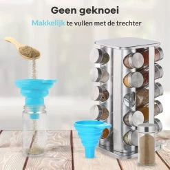 LuZana® Draaibaar Kruidenrek -RVS- Staand Met Potjes - 20 Kruidenpotjes Met Strooideksel – Incl. Labels, Krijtstift En Trechter 14 LuZana® Draaibaar Kruidenrek -RVS- Staand Met Potjes - 20 Kruidenpotjes Met Strooideksel – Incl. Labels, Krijtstift En Trechter -Schoonmaakmiddelen 1200x1200 1495