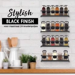 Kruidenrek Ophangbaar Kruidenpotjes Wandrek Organizer Keuken Accessoires - Zwart - Geschikt Voor Bijna Alle Kruidenpotjes 13 Kruidenrek Ophangbaar Kruidenpotjes Wandrek Organizer Keuken Accessoires - Zwart - Geschikt Voor Bijna Alle Kruidenpotjes -Schoonmaakmiddelen 1200x1200 1508